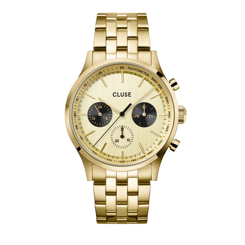 CLUSE Mens Antheor Multifunction Gold Link Watch CW21006