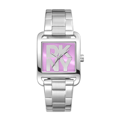 DKNY City Maxi Pink Dial Stainless Steel Watch DK1L001M0035