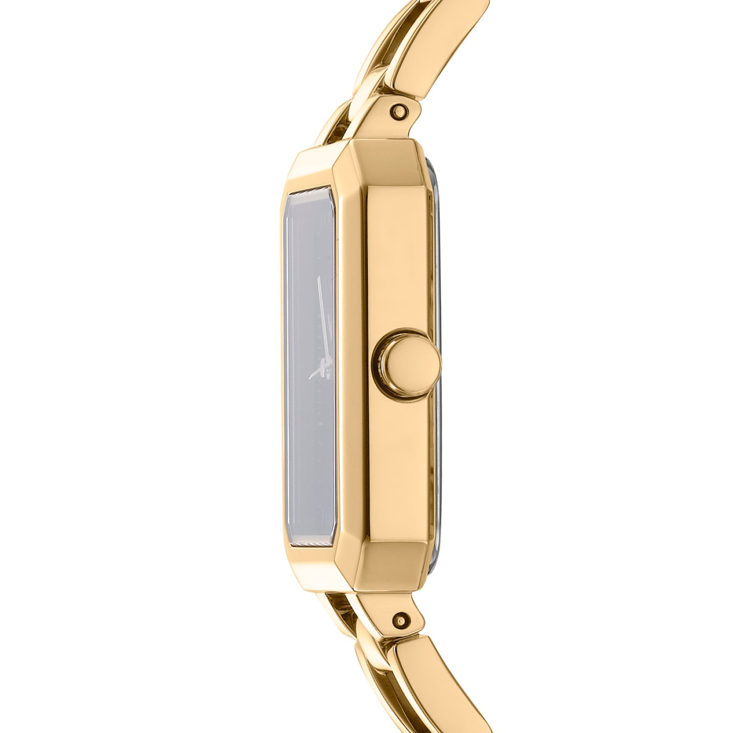 DKNY Uptown Midi Gold Stainless Steel Womens Watch Black Dial