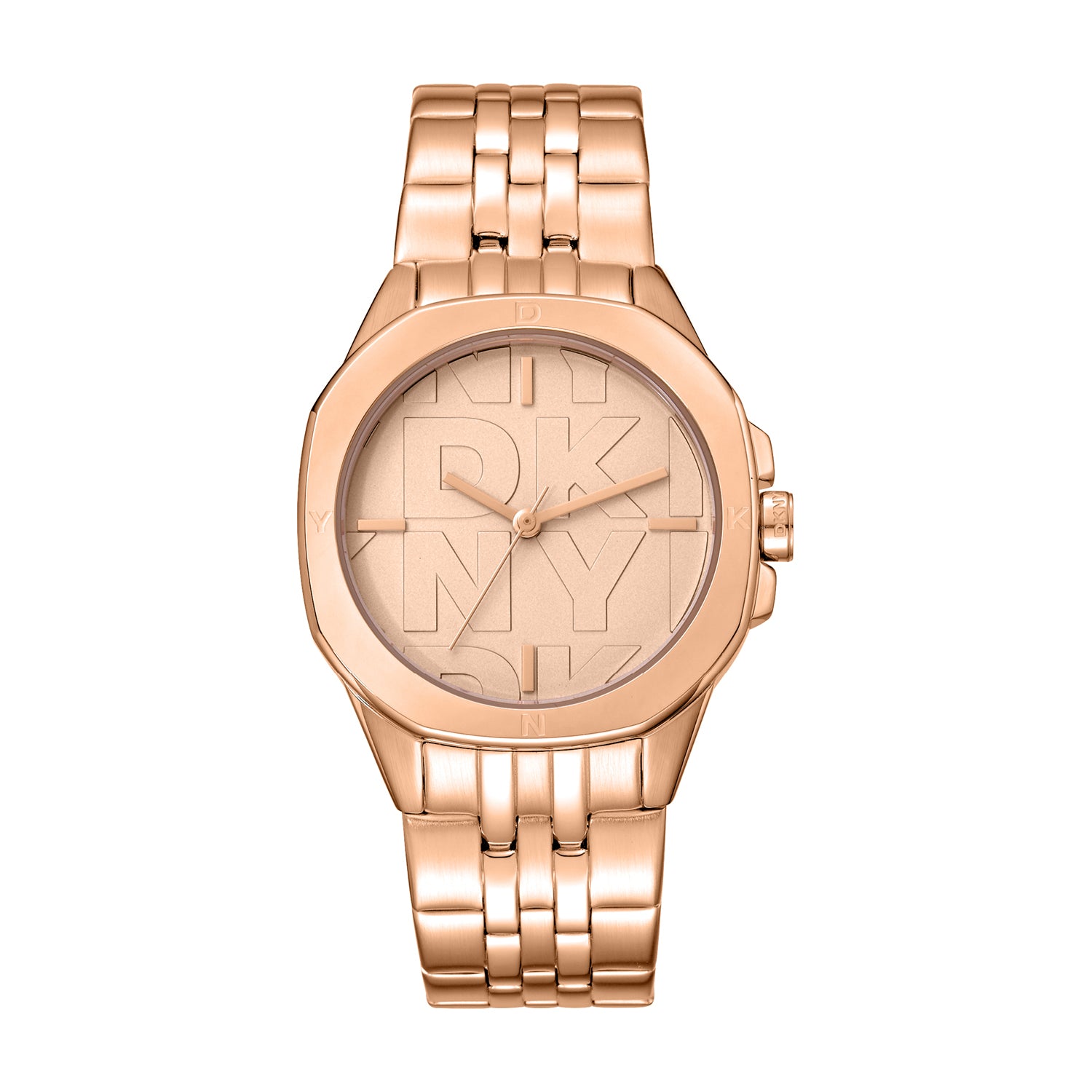 DKNY Brooklyn Midi Rose Gold Dial Stainless Steel Watch DK1L012M0075