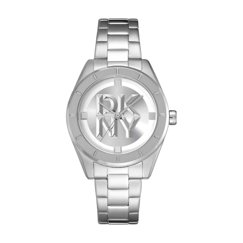 DKNY Chambers Midi Silver Dial Stainless Steel Watch DK1L016M0045
