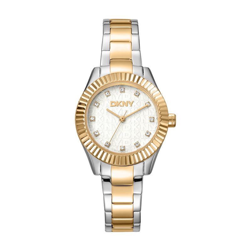 DKNY Chambers Glitz Silver Dial Stainless Steel Watch DK1L017M0075