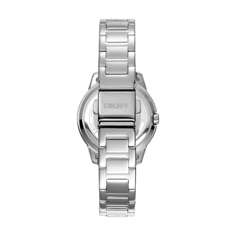 DKNY Park Ave Logo Silver Dial Stainless Steel Watch DK1L021M0035