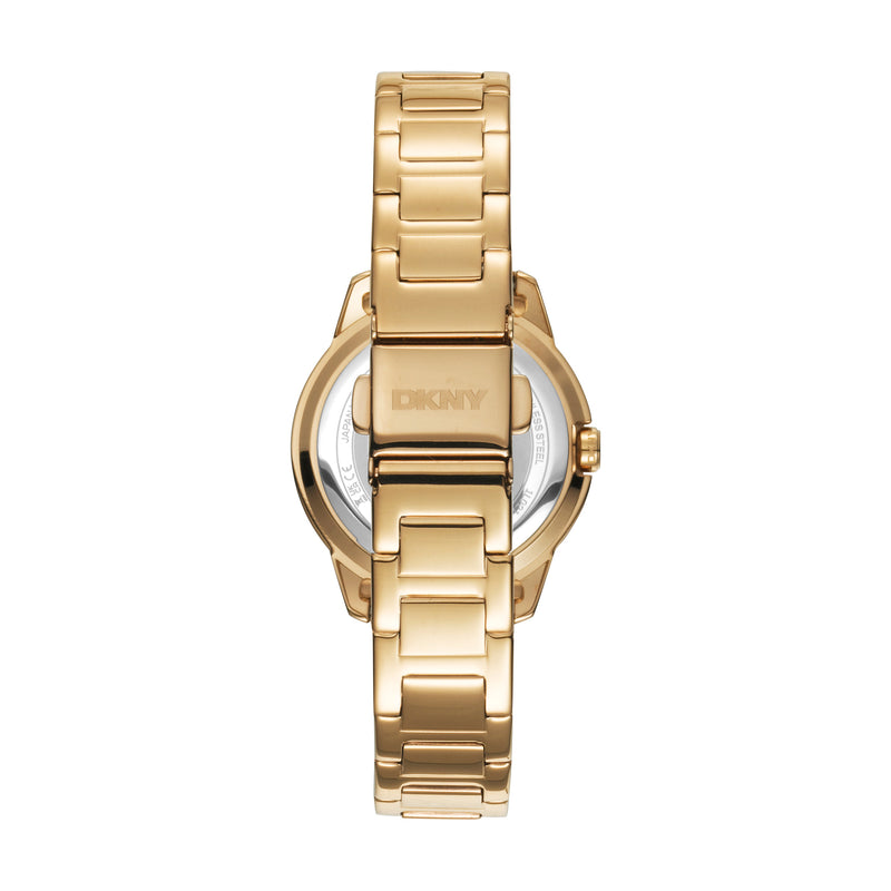 DKNY Park Ave Logo Champagne Dial Stainless Steel Watch DK1L021M0055