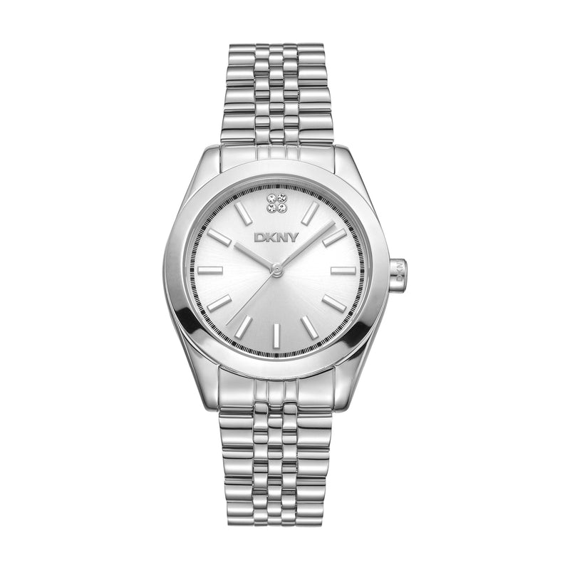 DKNY Nolita Midi Silver Dial Stainless Steel Watch DK1L029M0035