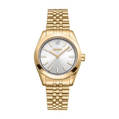 DKNY Nolita Midi Silver Dial Stainless Steel Watch DK1L029M0055