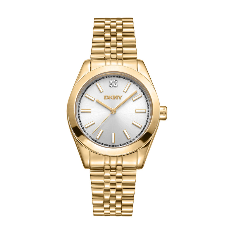 DKNY Nolita Midi Silver Dial Stainless Steel Watch DK1L029M0055