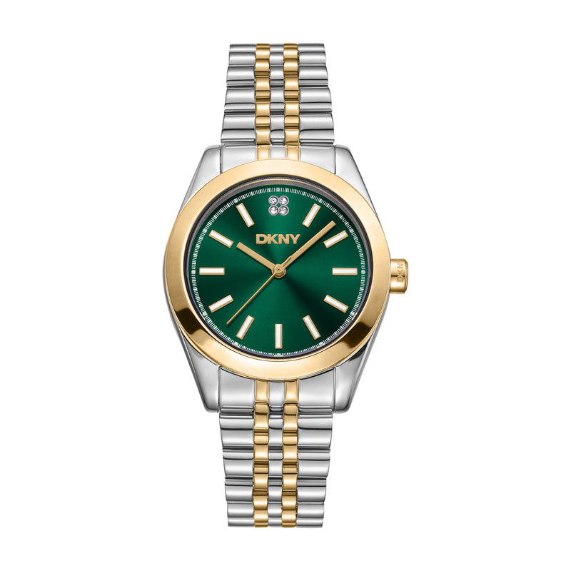 DKNY Nolita Midi Green Dial Stainless Steel Watch DK1L029M0085