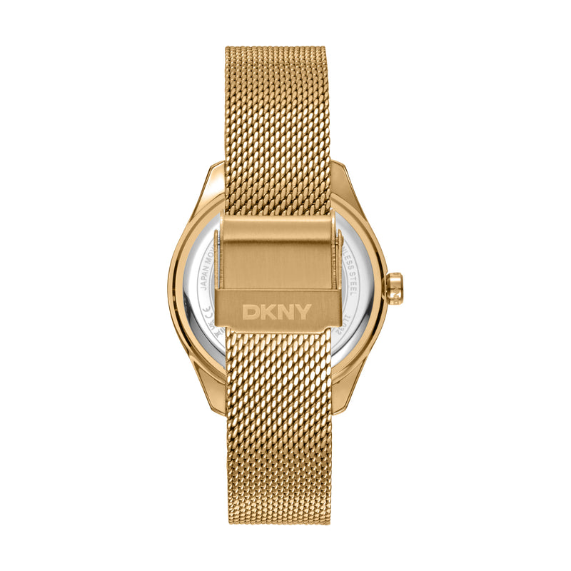 DKNY Astoria Logo Champagne Dial Stainless Steel Watch DK1L032M0025