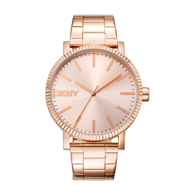 DKNY Soho Maxi Rose Gold Dial Stainless Steel Watch DK1L034M0065