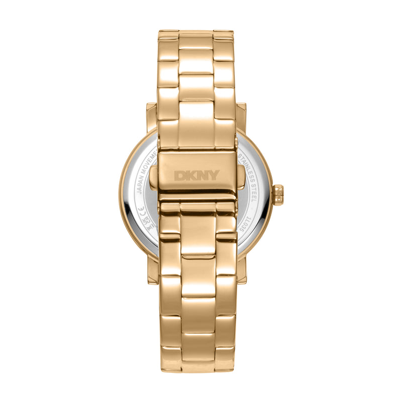 DKNY Soho Logo Silver Dial Stainless Steel Watch DK1L035M0055
