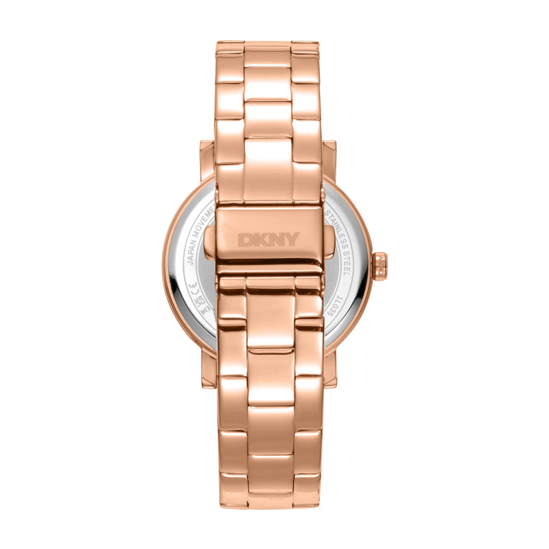 DKNY Soho Logo Silver Dial Stainless Steel Watch DK1L035M0065