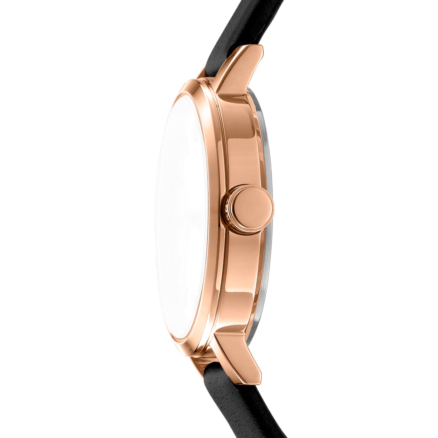 DKNY Soho Glitz Silver Dial Black Leather Strap Watch DK1L038L0035