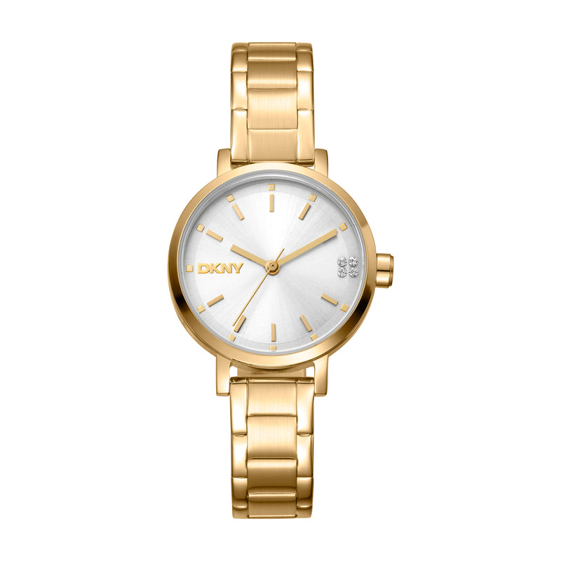 DKNY Soho Glitz Silver Dial Stainless Steel Watch DK1L038M0055
