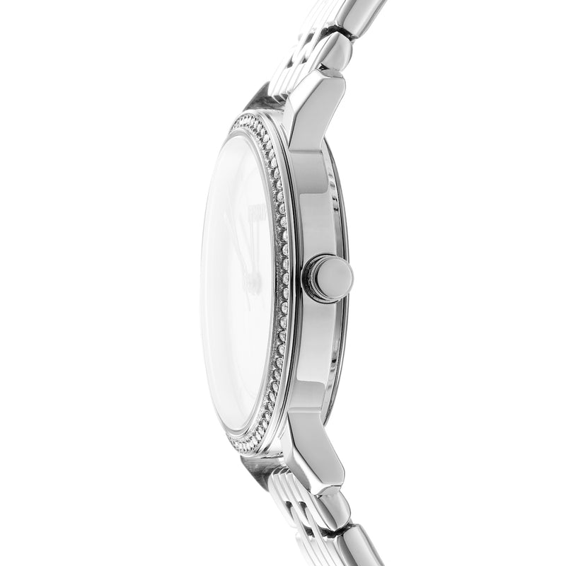 DKNY Astoria Glitz Silver Dial Stainless Steel Watch DK1L065M0035