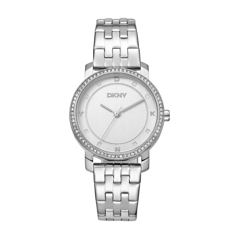 DKNY Astoria Glitz Silver Dial Stainless Steel Watch DK1L065M0035