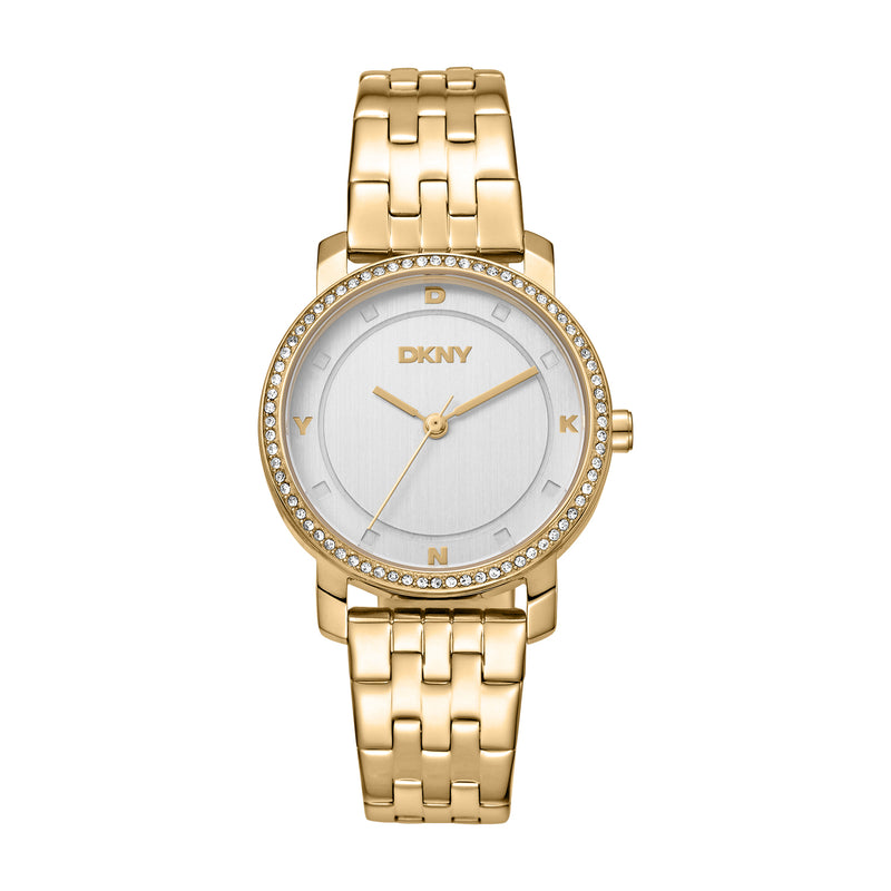 DKNY Astoria Glitz Silver Dial Stainless Steel Watch DK1L065M0045