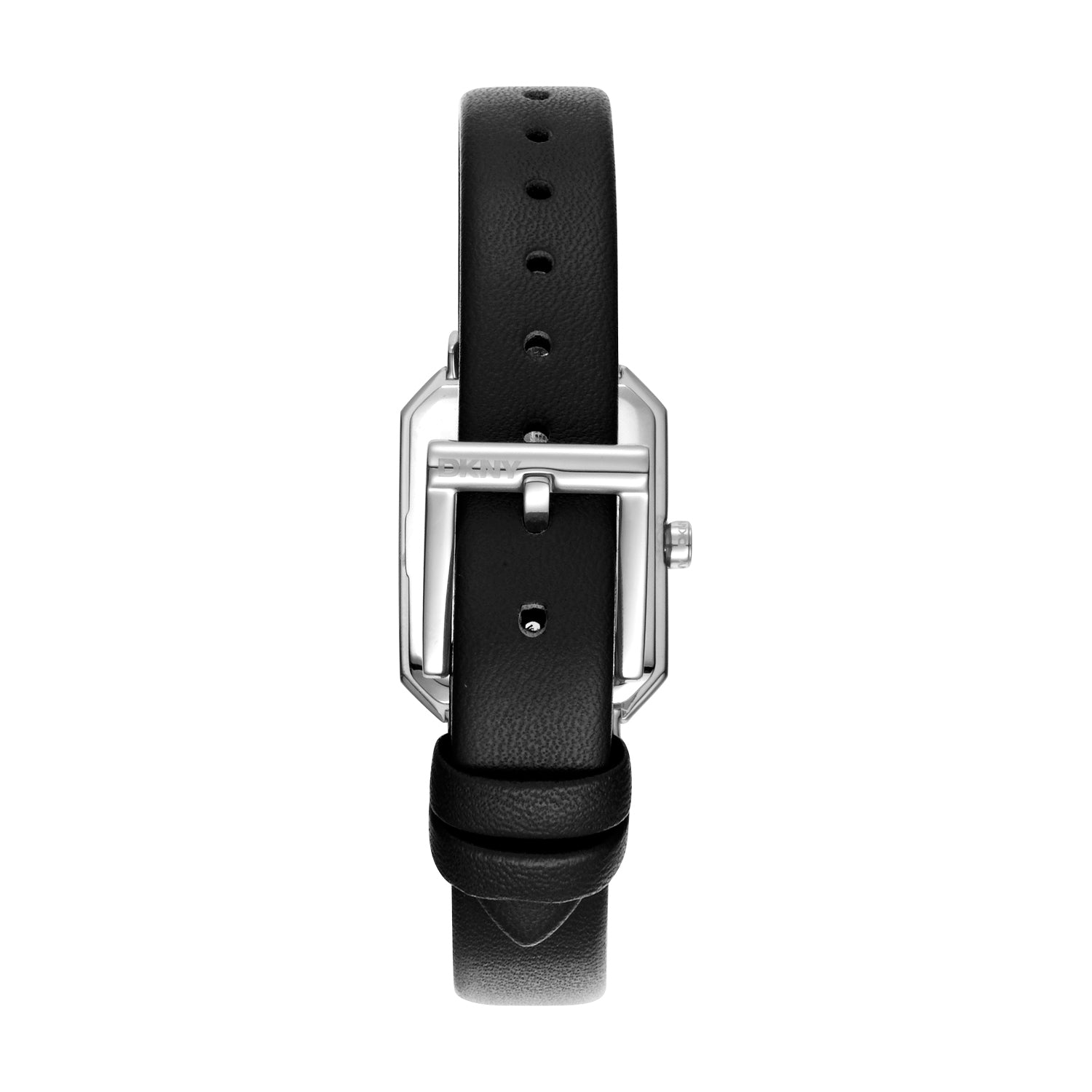 DKNY Uptown Midi Silver Dial Leather Strap Womens Watch 22mm