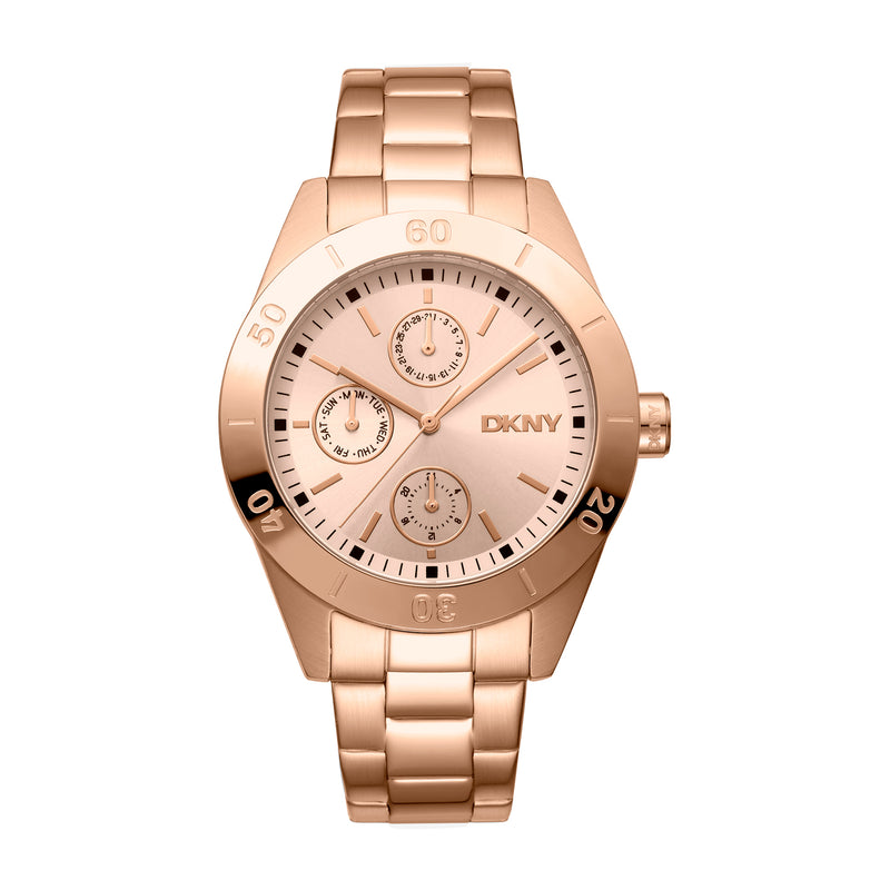 DKNY Nolita Sport Rose Gold Dial Stainless Steel Watch DK1L079M0035