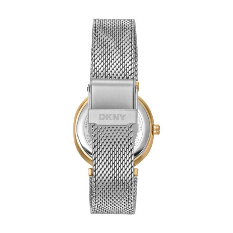 DKNY Womens Two Tone Stainless Steel 30mm Elegant Dress Watch