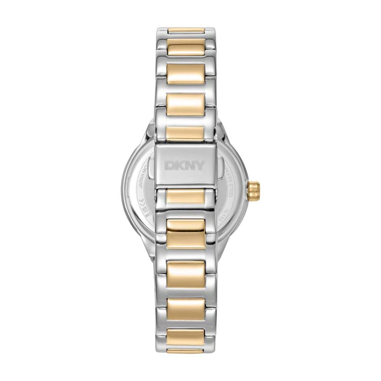 DKNY Two Tone Stainless Steel Womens Watch Silver Gold 32mm Luxury