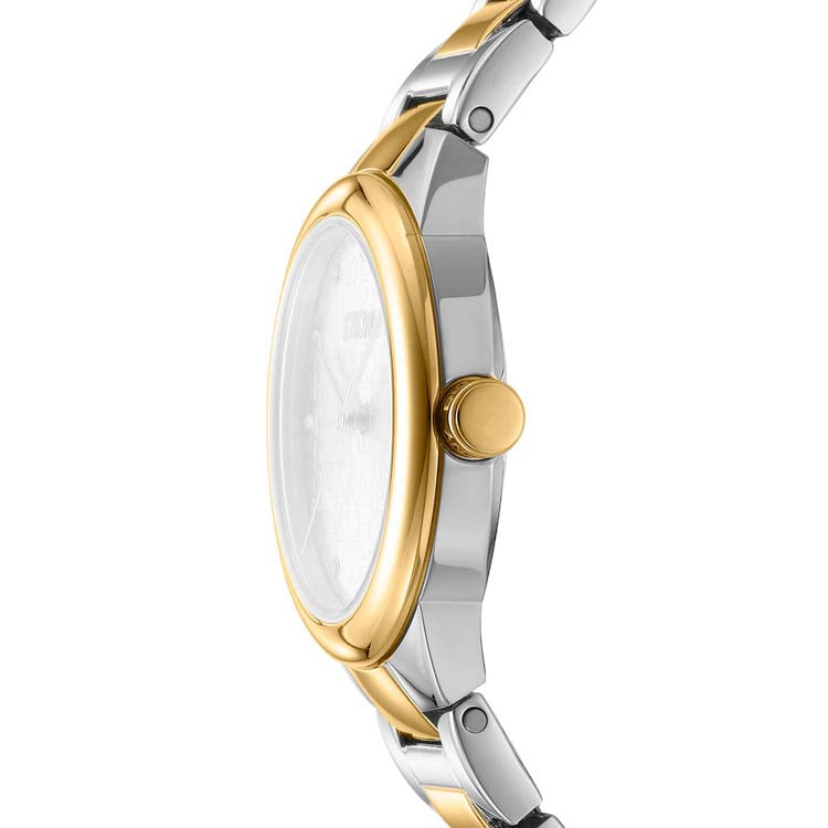 DKNY Two Tone Stainless Steel Womens Watch Silver Gold 32mm Luxury