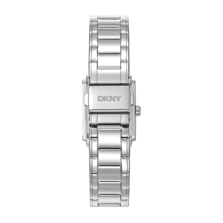 DKNY Silver Stainless Steel Womens Watch Black Dial 23x30mm Modern