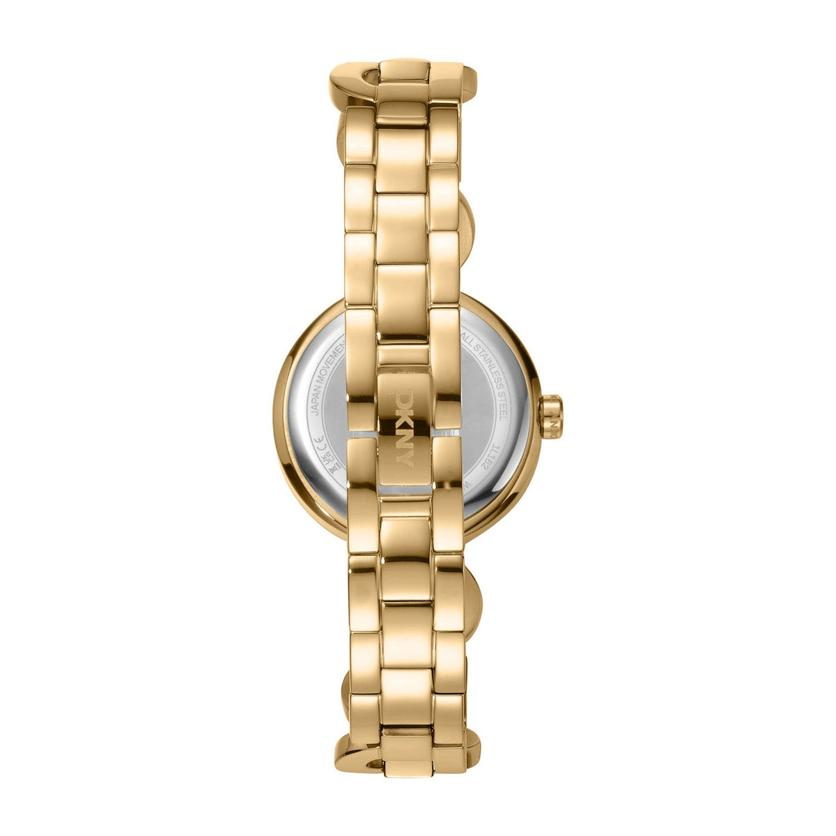 DKNY Open Link Gold 28mm Silver Dial Womens Watch DK1L162M0035
