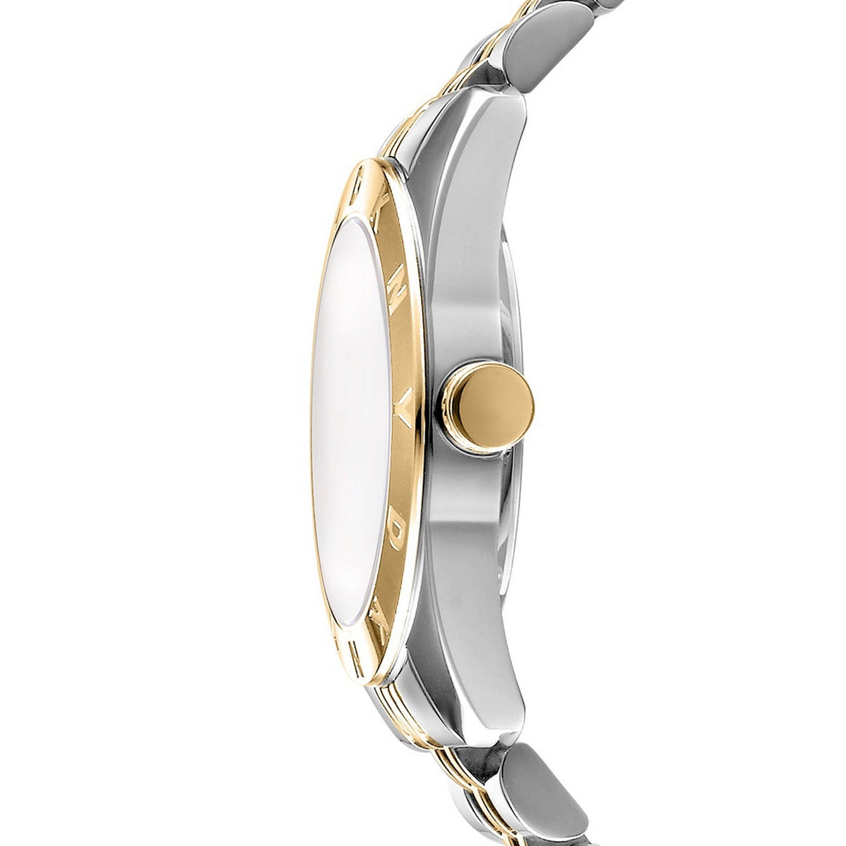 DKNY Logo White MOP Dial Two Tone Steel Womens Watch DK1L185M0265 view 3