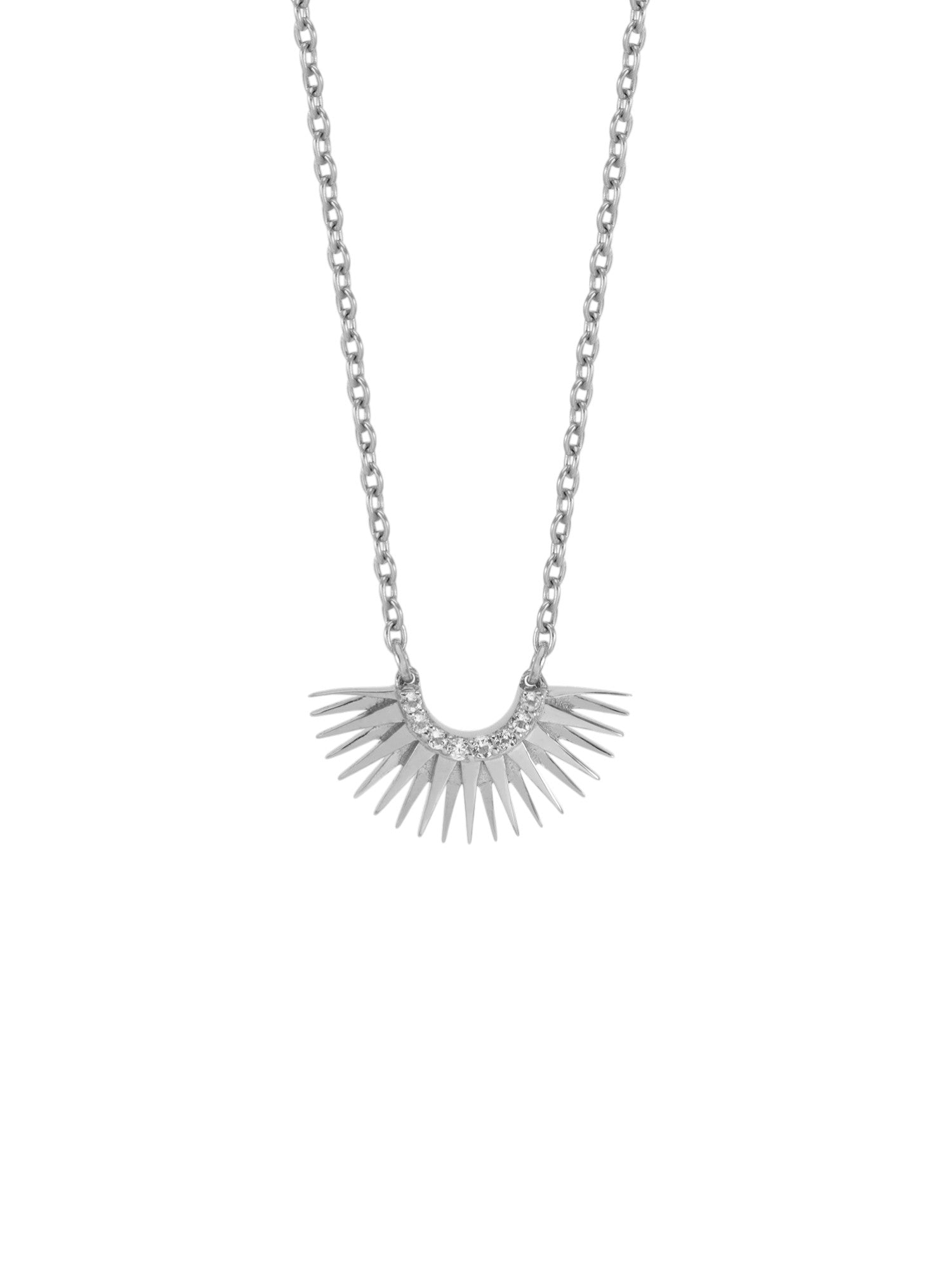 Rachel Jackson Mini Rising Sun Necklace Silver