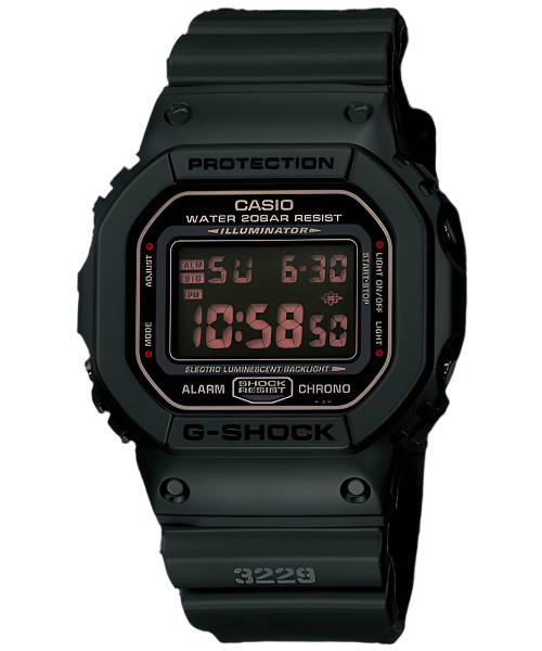 G-Shock Digital Black Dial Black Resin Band Watch DW5600MS-1D