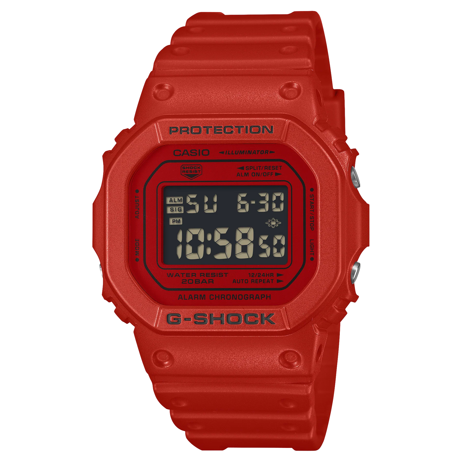 G-Shock 5600 Digital Red Band and Dial DW5600RRB-4D