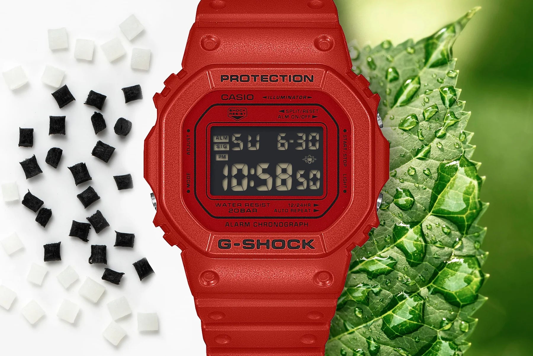 G-Shock 5600 Digital Red Band and Dial DW5600RRB-4D