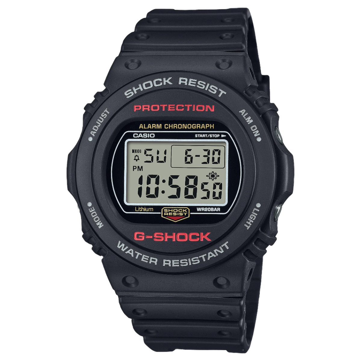 G-Shock Digital Grey Dial Black Resin Band Watch DW5750UE-1D