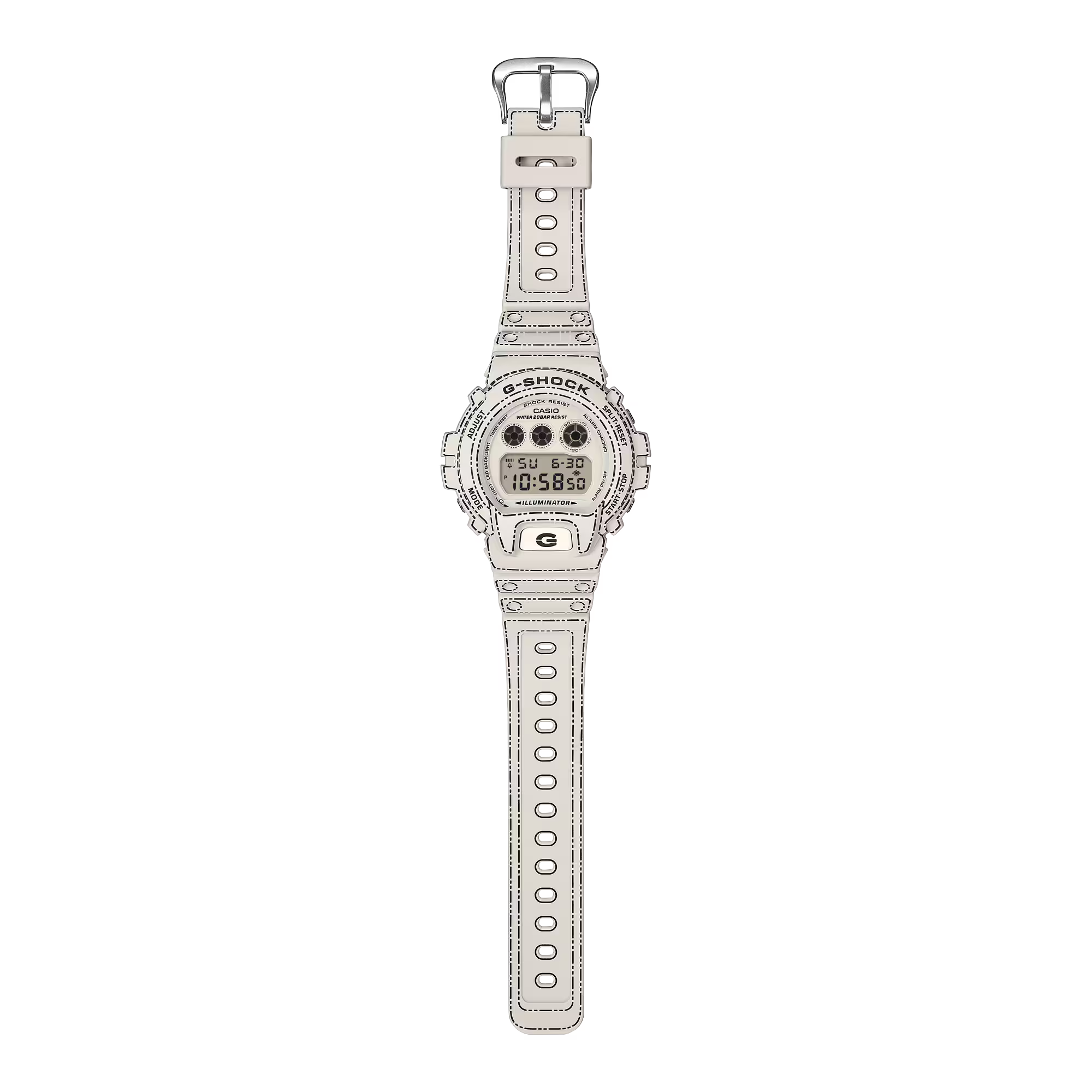 G-Shock Digital Origami Special Edition White Resin Band Watch DW6900RGM-5D