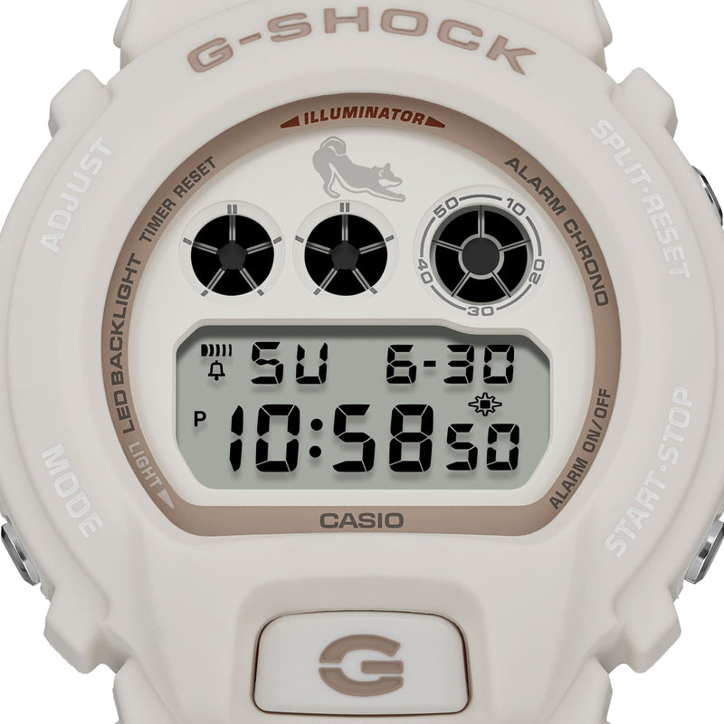 G-Shock Digital White Dial White Resin Band Watch DW6900SHB-7D