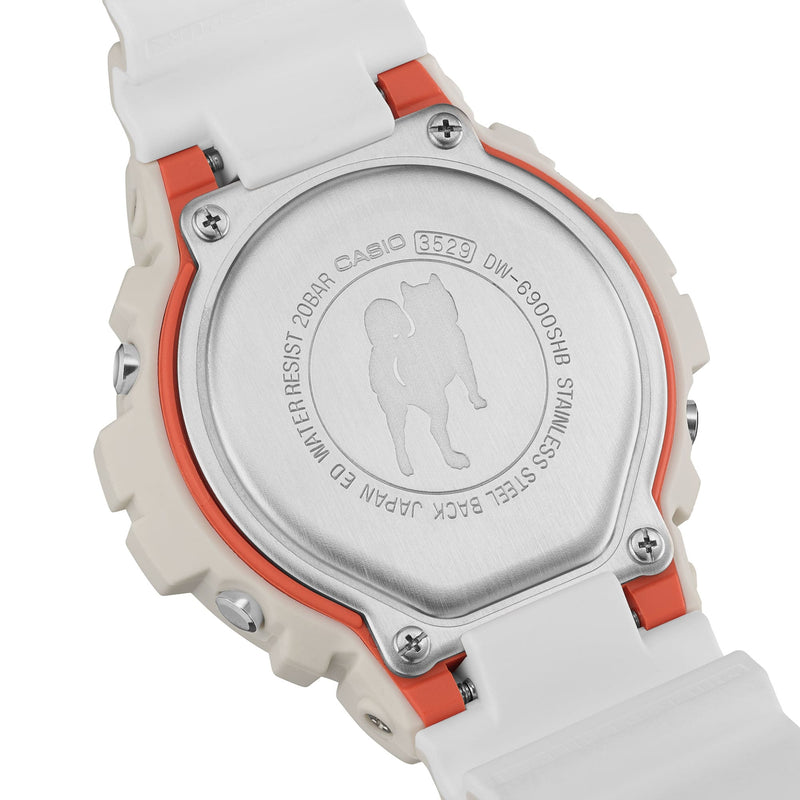 G-Shock Digital White Dial White Resin Band Watch DW6900SHB-7D