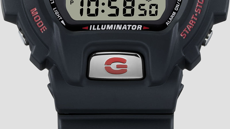 G-Shock Digital 6900 Series Grey Dial Black Resin Band Watch DW6900TR-1D