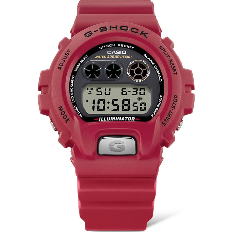 G-Shock Digital 6900 Series Grey Dial Red Resin Band Watch DW6900TR-4D