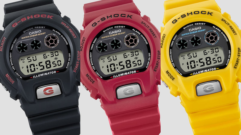 G-Shock Digital 6900 Series Grey Dial Yellow Resin Band Watch DW6900TR-9D