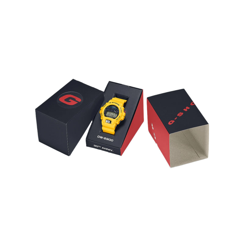 G-Shock Digital 6900 Series Grey Dial Yellow Resin Band Watch DW6900TR-9D