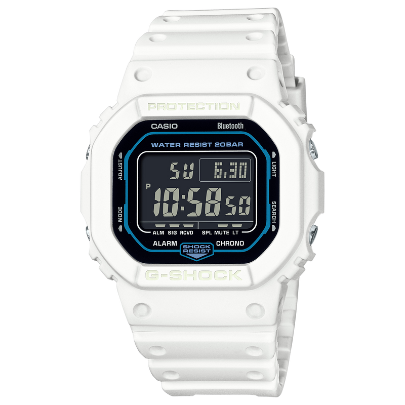 G-Shock Digital Black Dial White Resin Band Watch DWB5600SF-7D