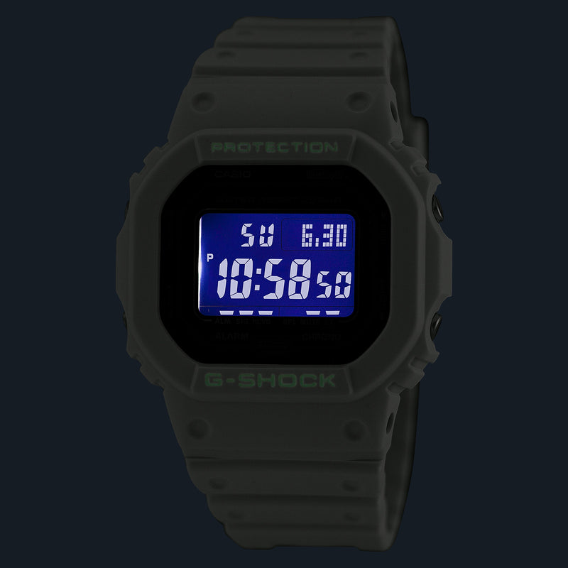 G-Shock Digital Black Dial White Resin Band Watch DWB5600SF-7D