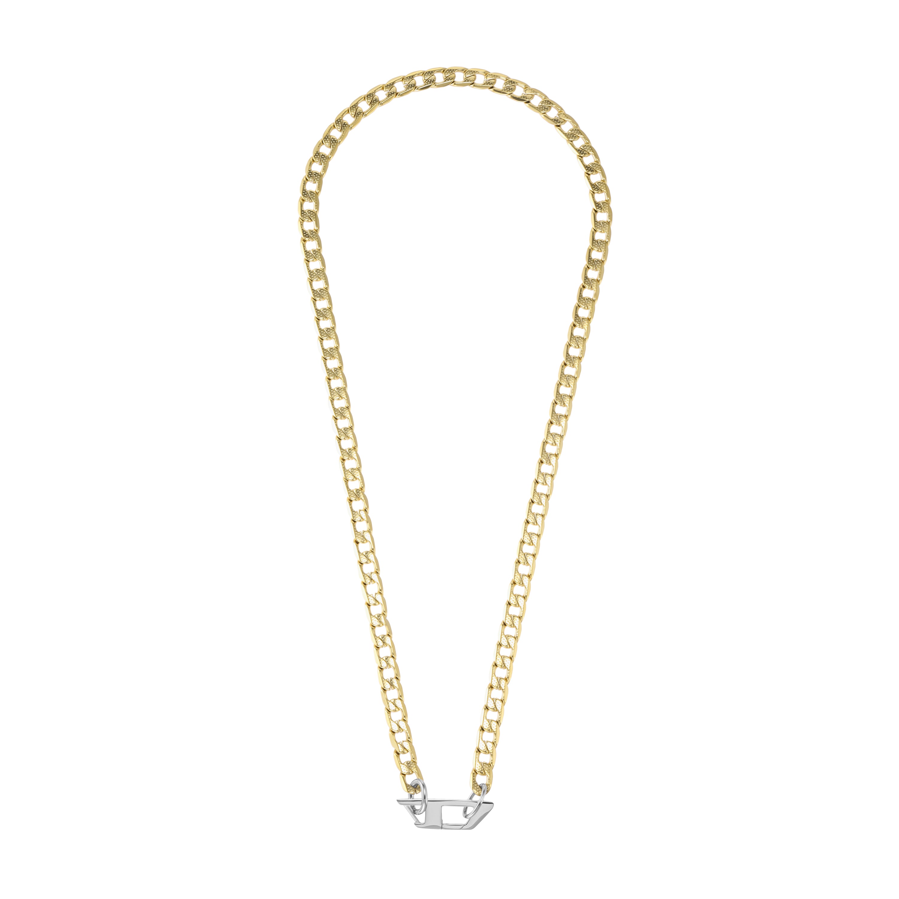 Diesel Steel Gold Necklace DX1438931