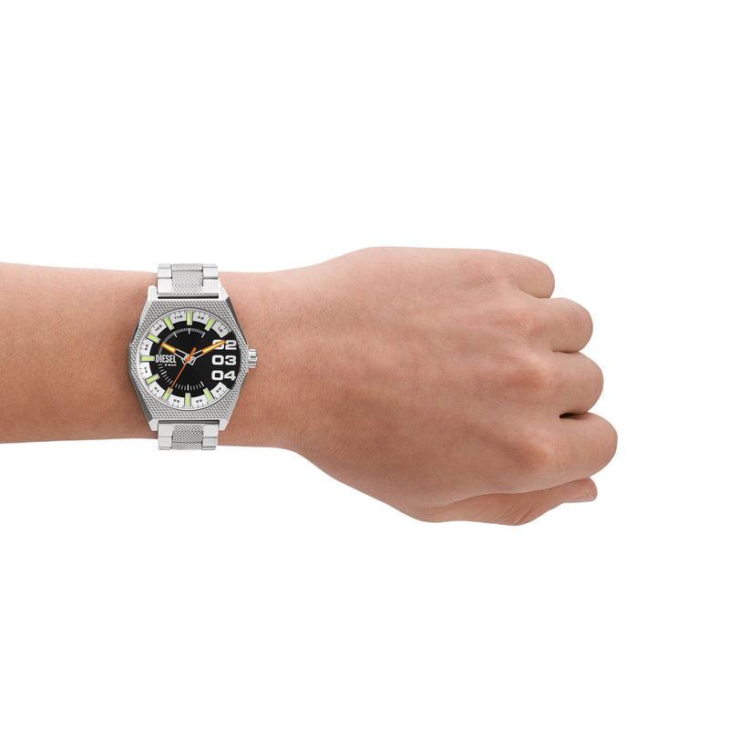 Diesel Scraper Silver Mens Watch DZ2172