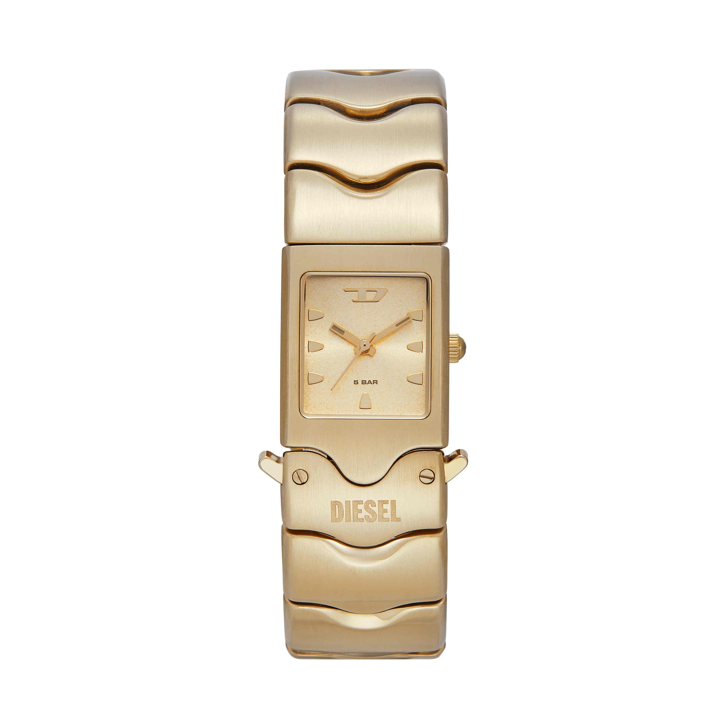 Diesel Closer Three-Hand Gold Tone Stainless Steel Watch DZ2223