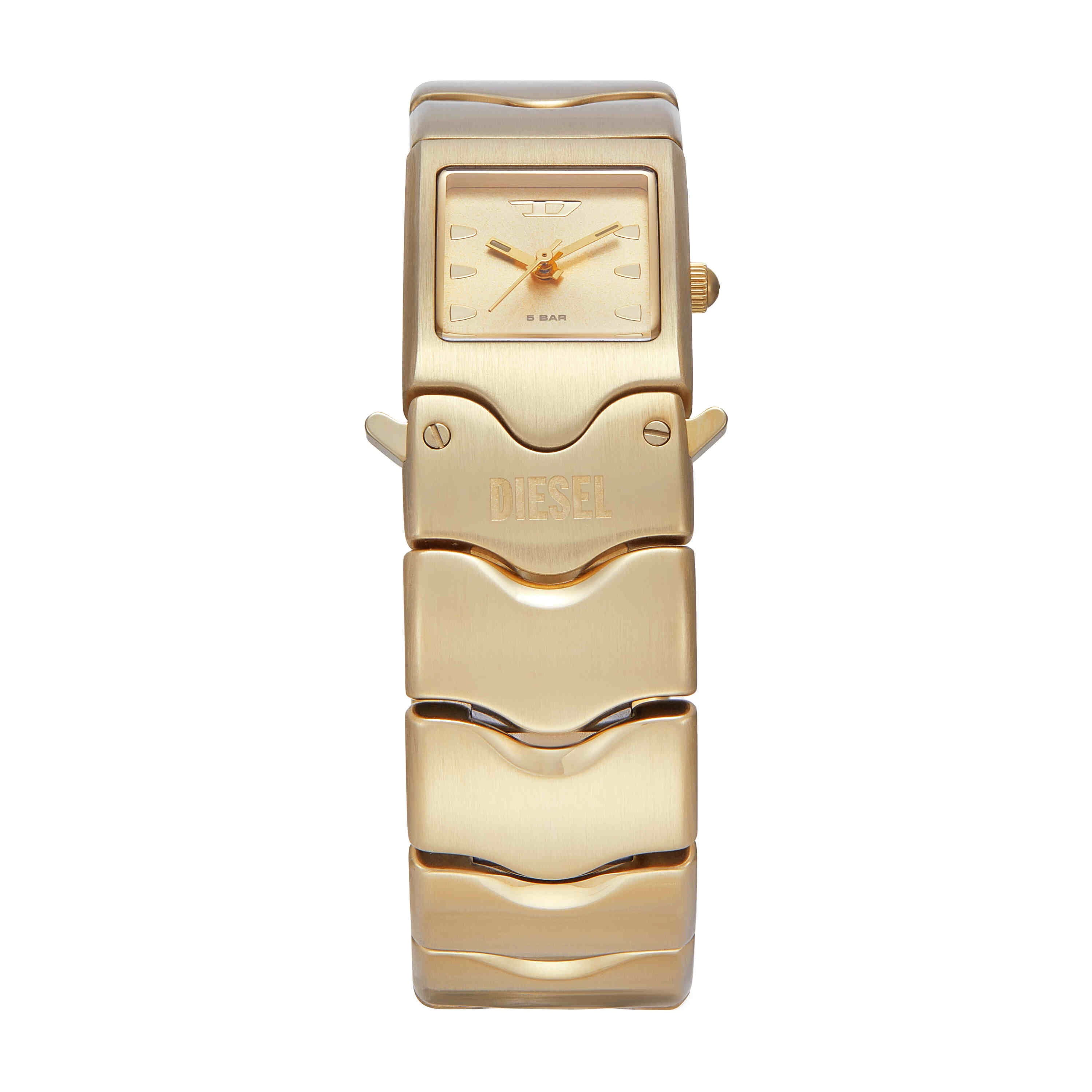 Diesel Closer Three-Hand Gold Tone Stainless Steel Watch DZ2223