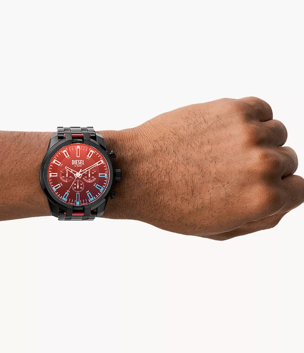 Diesel Split Chronograph Black-Tone Stainless Steel Watch DZ4589