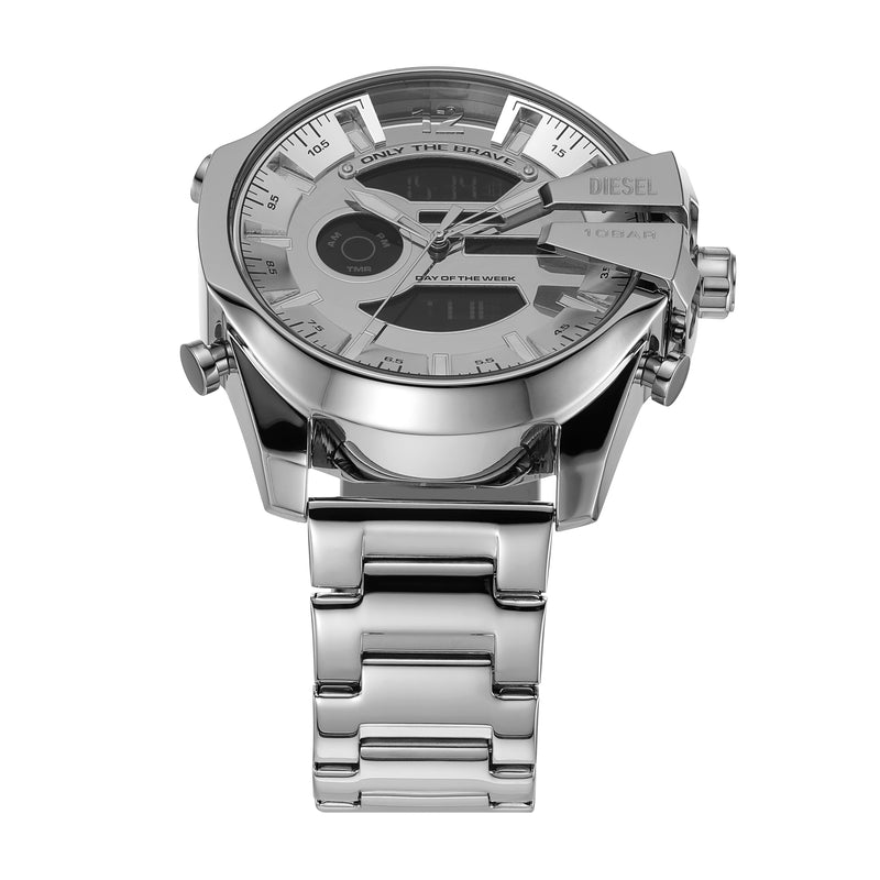 Stylish Diesel Mega Chief Ana-Digi Stainless Steel Timepiece DZ4648