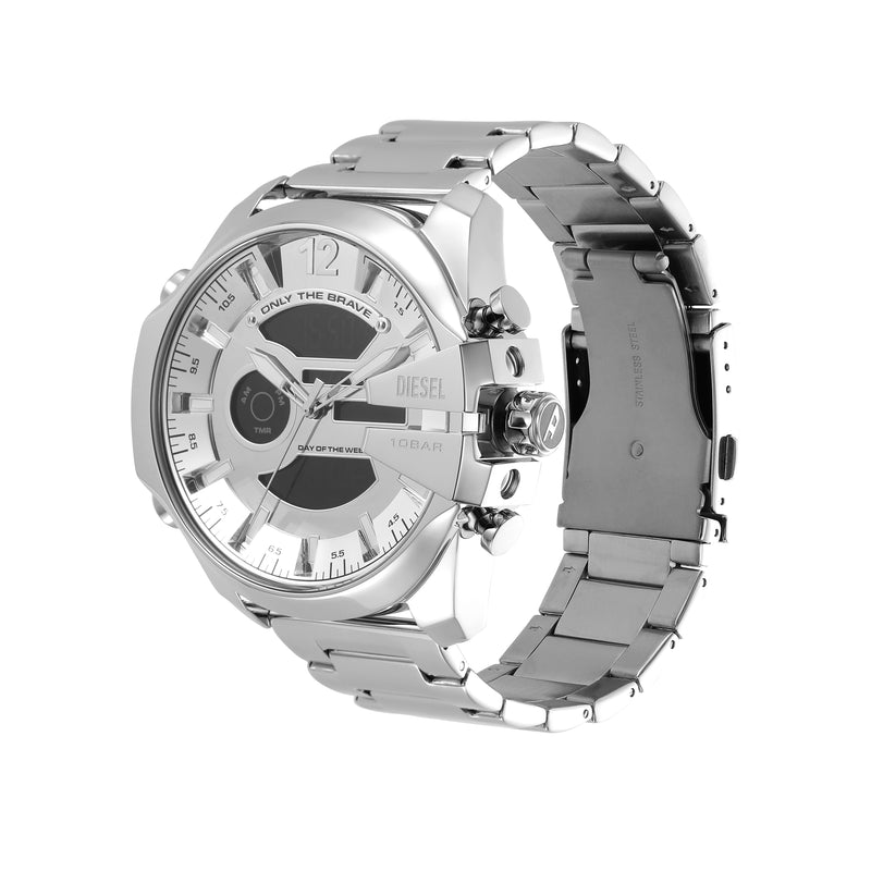 Stylish Diesel Mega Chief Ana-Digi Stainless Steel Timepiece DZ4648